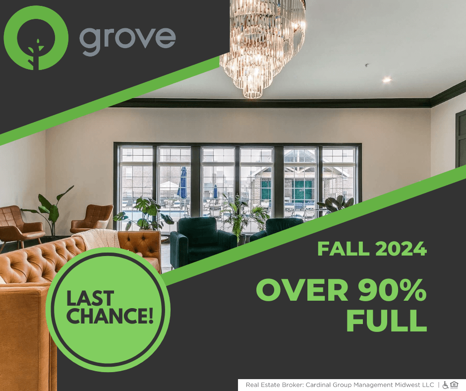 Grove Ames over 90% full,Last Chance!